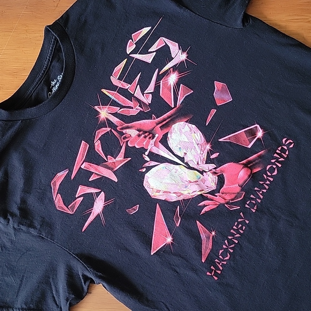 The Rolling Stones band tee, Hackney Diamonds album, men's large, Black